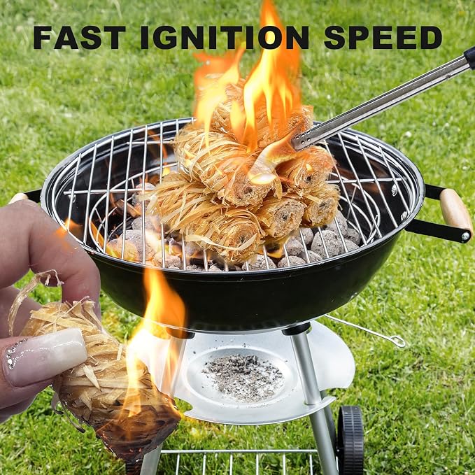 110 Pcs Fire Starter, Fire Starters for Fireplace, Pellet Stove, BBQ, Pizza Oven, Fire Pit &Chimney, Fire Starters for Grill, Charcoal Starter