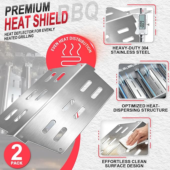 Genesis 300 310 Series Grill Parts Kit for Weber Genesis E310 E330 S310 E320 S330 EP310 S310 S320 EP330 Parts, SUS 304 Stainless Steel Flavorizer Bars Heat Deflector Burner Tube Kit, 7620 7622 62752