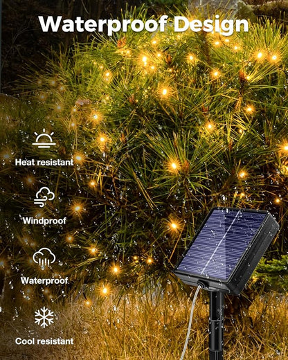 btfarm 2 Pack Solar String Lights Outdoor - Total 240LED 78FT Solar Fairy Lights Outside Waterproof 8 Modes, Copper Wire Solar Powered Twinkle Light for Garden Tree Christmas Wedding Party,Warm White
