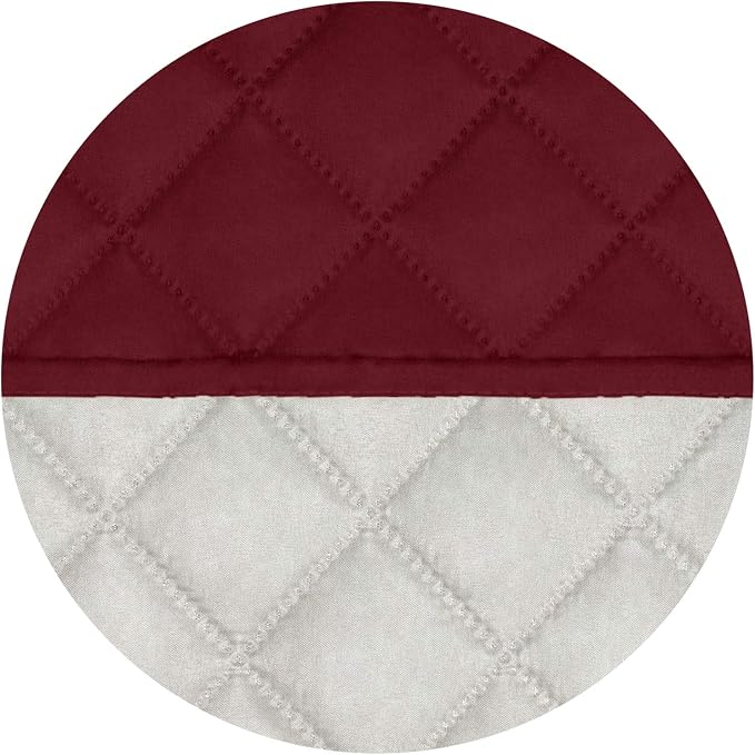 PureFit Reversible Quilted Couch Covers for Dogs Sofa Cover 4 Seater 88" | Red/Ivory, Water Resistant Couch Protector, Washable Pet Couch Cover with Non Slip and Elastic Straps For Kids