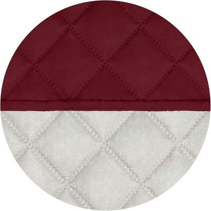 PureFit Reversible Quilted Couch Covers for Dogs Sofa Cover 4 Seater 88" | Red/Ivory, Water Resistant Couch Protector, Washable Pet Couch Cover with Non Slip and Elastic Straps For Kids