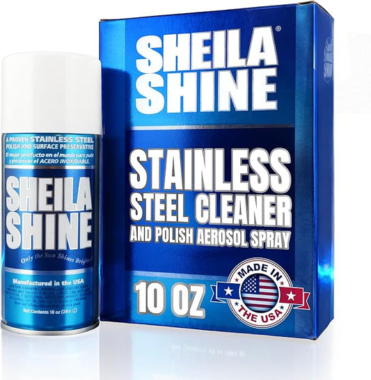 Sheila Shine 10oz Stainless Steel Cleaner and Polish - Cleans, Polishes & Protects Kitchen Appliances, Refrigerators, Sinks, Ovens & Grills - Stainless Steel Sink Cleaner for Kitchen Sink