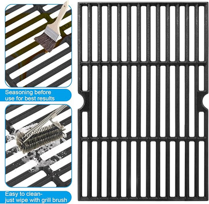 LS'BABQ 16.5 Inch Grill Grates Compatible with Ken-More 6-Burner 146.47223610 146.23681310 146.23766310 Gas Grill 3 Pack Cast lron Cooking Grids Replacement Parts