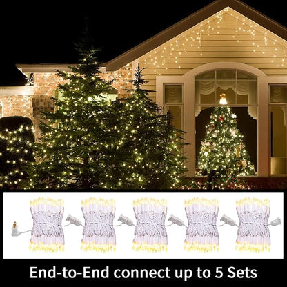 100 Count Clear Christmas String Lights, 19.6ft White Wire Fairy Lights, UL Certified Waterproof Indoor & Outdoor String Lights for Xmas Tree, Patio, Wedding, Mother's Day Decor