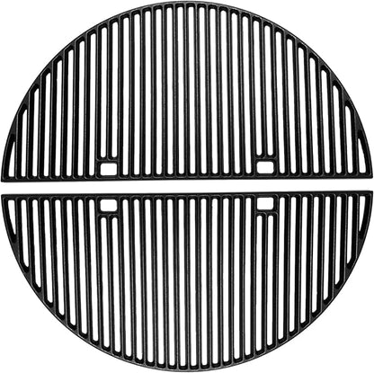 24" Cast Iron Heavy Duty Half-Moon Grates for BGE, Big Green Egg XL, Weber Summit Kamado E6, S6 Joe Big Joe I, II III Smokers 24" Charcoal Grill and Fire Pit 24" Grill Grid