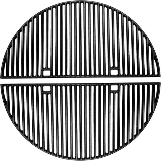 24" Cast Iron Heavy Duty Half-Moon Grates for BGE, Big Green Egg XL, Weber Summit Kamado E6, S6 Joe Big Joe I, II III Smokers 24" Charcoal Grill and Fire Pit 24" Grill Grid
