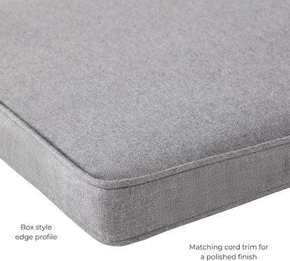 Indoor/Outdoor Chair Pads in Sunbrella Fabric – 17''x17'' Patio Seat Cushions with Foam Insert, Removable Reversible Cover & Ties for Patio Dining Chairs – Set of 2 or 4, Cast Slate