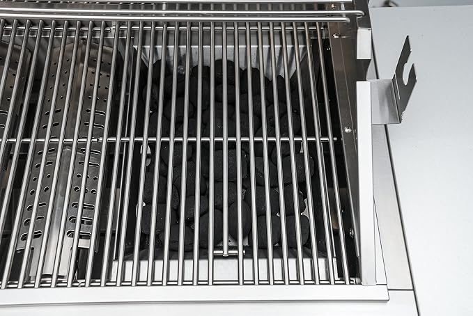 Mont Alpi Stainless Steel Lightweight Charcoal Tray Smoker Basket Holder Pan - Zone Cooking for any MAi805 / MAI400 / MA-957 / MABI805 / MABI400 / Artwood Outdoor Kitchen Island BBQ Gas Grill - MACT