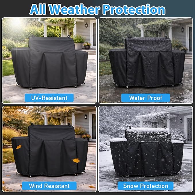 600D Pellet Grill Cover for Camp Chef Woodwind Pro WiFi 36, Easy-Check Fit Accessory for Outdoor Cooking or Use