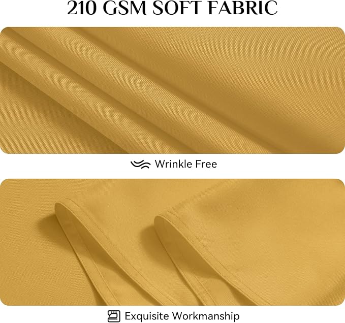 Softalker Rectangle Tablecloth, Waterproof Table Cloths Wrinkle Free Fabric Washable Polyester Table Cover for Dining Tables Party Outdoor Camping Parties Buffet - 60 x 102 inch, Gold