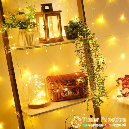 YEGUO 165ft 500 LED String Lights Outdoor Waterproof, Clear Wire Christmas Lights Indoor Plug in, 8 Modes Fairy Light for Bedroom Classroom Christams Party Wedding Tree Decor(Warm White)