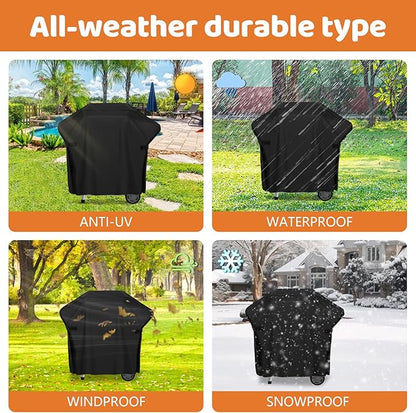 Grill Cover for Charbroil Bistro Pro Electric Grill Griddle,BBQ Grill Cover For Charbroil Grill 25302161 25302145 25302146 25302147 25302148 Full-Length All Weather Grill Cover CB1250073P4 Accessories
