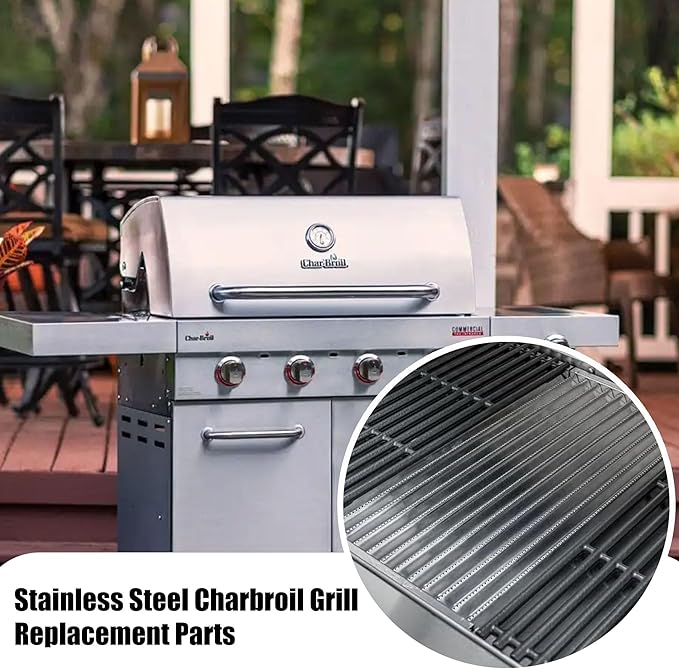 Hongso 17 Inch Emitter Plates Replacement for Charbroil G466-2400-W1 Tru-Infrared 3-Burner Gas Grills, Compatible with 463242516 463242515 463355220 463367016