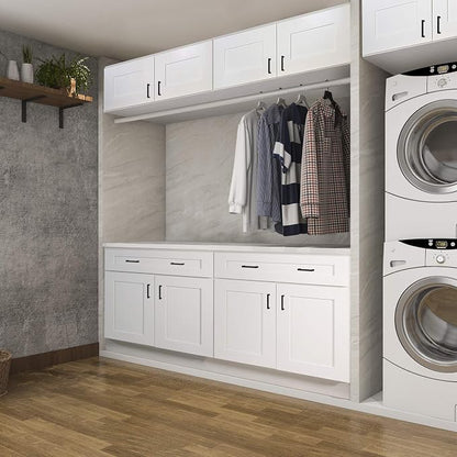 Design House Brookings Shaker Unassembled Bridge Wall Kitchen Cabinet W3618, 36 W x 12 D x 18 H, Painted White with Sherwin Williams®, Solid Wood, 561670