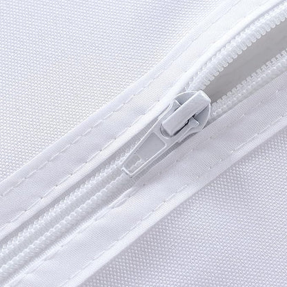 SARAFLORA Outdoor and Indoor Tablecloth -60 inch Round, White Wrinkle Free Washable Waterproof Table Cloth with Umbrella Hole and Zipper Round Table Cover for Spring/Summer/Patio/Picnic/BBQS/Party