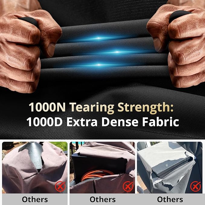 Pellet Grill Cover for Traeger Pro 22/575 Series,1000D Heavy Duty Rip-Proof Material Smoker Cover,Waterproof UV and Fade Resistant Grill Cover with Straps & Zippers for Traeger Lil'Tex Elite,Eastwood