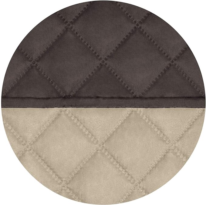 PureFit Reversible Quilted Couch Covers for Dogs Oversized Sofa Cover 78” | Chocolate/Beige, Water Resistant Couch Protector, Washable Pet Couch Cover with Non Slip and Elastic Straps For Kids