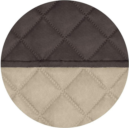 PureFit Reversible Quilted Couch Covers for Dogs Oversized Sofa Cover 78” | Chocolate/Beige, Water Resistant Couch Protector, Washable Pet Couch Cover with Non Slip and Elastic Straps For Kids