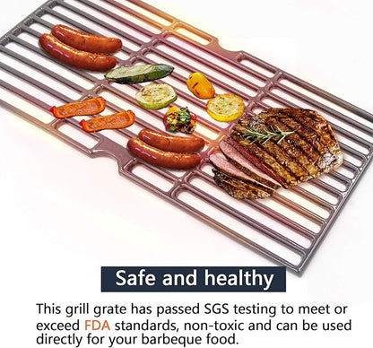 Hongso 18 3/16" x 9 1/4" Porcelain-Enameled Grill Grates 463675517 for CharBroil Signature 2 Burners, 4 Burners 463277017 463245017 Models, Cooking Grids G470-0002-W1, 2 Packs