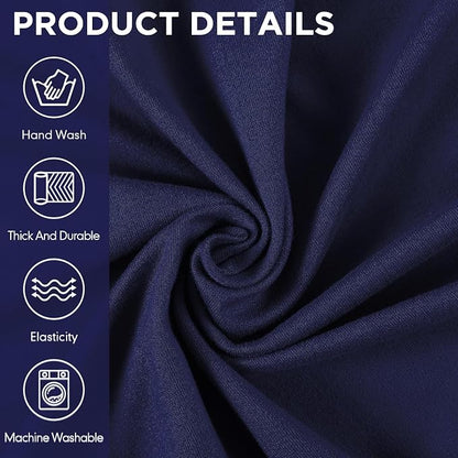 Peryiter 3 Pcs Couch and Loveseat Sofa Covers,Navy Blue,Milk Silk | Armchair Covers for Living Room, Sofa Cushion Slipcover, Furniture Protector, Polyester and Spandex, Washable