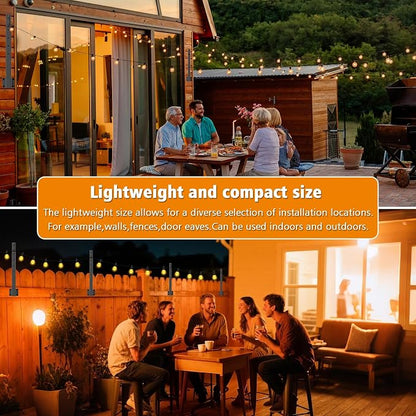 Mutovlin 8 Pack String Light Poles,2.8 Ft Light Poles for Outside String Lights,Outdoor Lights Pole with Fork,Metal Poles Stand for Patio Deck Backyard