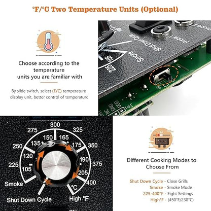 Upgraded Digital Thermostat Controller Kit Replacement for Traeger Wood Pellet Grills, with Temperature Probe Sensor