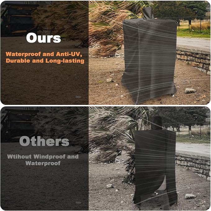 Grill Cover for Nexgrill Oakford 1400 Vertical Pellet Smoker Grill, Heavy Duty Waterproof UV Resistant Nexgrill Oakford 1400 Grill 700-0013 Cover