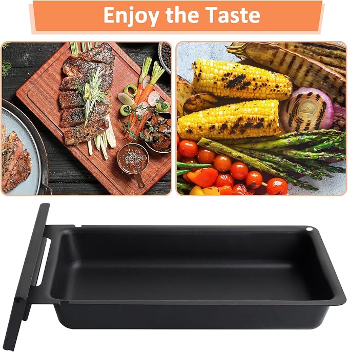 Grease Tray for Pit Boss Vertical 3/5 Series & Copperhead/Sportsman Smoker | Fits Pit Boss 3/5 Vertical, Copperhead 7, Sportsman 5/7, Coated Steel, Non-Stick, Catches Grease, Easy Clean