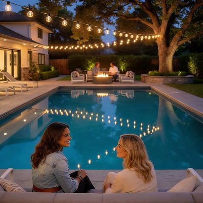 RTTY Outdoor LED String Lights 100 FT Patio Light with 52 Shatterproof G40 Vintage Edison Bulbs, Outside Hanging Globe Lighting Waterproof for Porch, Deck, Garden, Backyard, Balcony, 2700K Dimmable