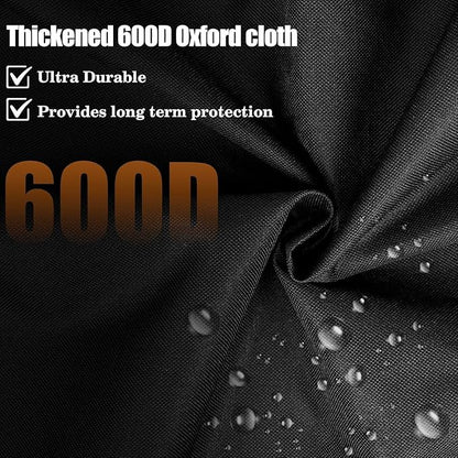 QuliMetal 7112 Grill Cover for Weber Q2000, Q2200, Q2400, Q2000N+, Q2800N+, Q300, Q320, Q3000, Q3200 Gas Grills, Heavy Duty BBQ Gas Grill Cover, 600D