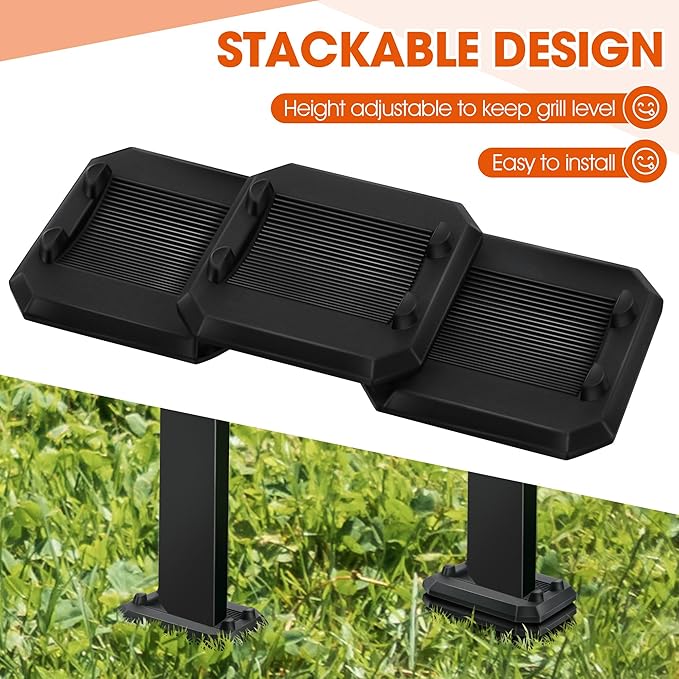8PCs 1/8'' Griddle Leveling Shims Kit Compatible with Blackstone Griddle, Rubber Grill Levelers Outdoor for Most Grills, Keep Flat Top Grill in Level