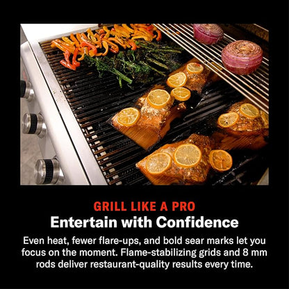 Blaze Prelude LBM Built-In Natural Gas Grill | 32-Inch 4-Burner BBQ with 56,000 BTUs | 304 Stainless Steel Construction | Flame Stabilizing Grids | BLZ-4LBM-NG