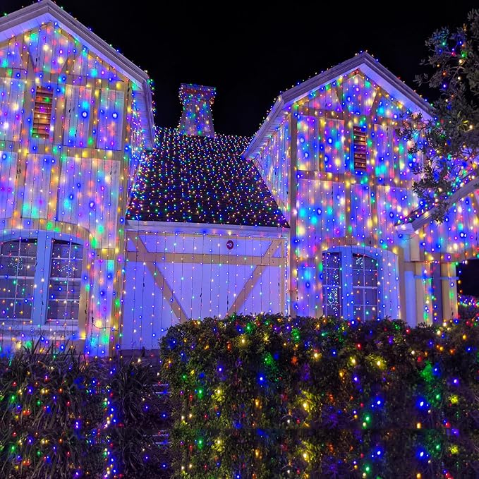 800 LED String Lights Indoor Outdoor, 262FT Christmas String Lights for Outside 8 Modes Clear Wire, Plug in Twinkle Fairy Lights for Bedroom Party Garden Christmas Tree Decorations, Multicolor