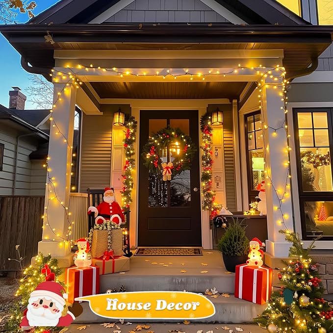 JMEXSUSS 500 LED Christmas Lights Outdoor, Classroom String Lights Plug in | 173ft, 8 Modes, Remote Control, Waterproof Warm White Christmas Tree Lights for Outside Ceiling House Xmas Classroom Decor