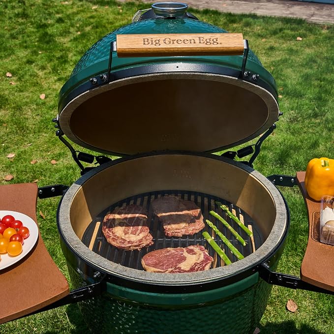 Cast Iron Cooking Grid for S/MiniMax Big Green Egg Accessories, Round Grill Grate Grids for BGE or Other Same Size Charcoal Grill