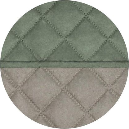 PureFit Reversible Quilted Couch Covers for Dogs Sofa Cover 4 Seater 88" | Greyish Green/Beige, Water Resistant Couch Protector, Washable Pet Couch Cover with Non Slip and Elastic Straps For Kids