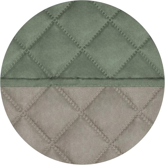 PureFit Reversible Recliner Chair Covers Couch Covers for Dogs, 28 in | Greyish Green/Beige, Water Resistant Couch Protector, Washable Pet Couch Cover with Non Slip and Elastic Straps For Kids