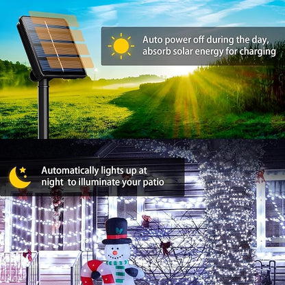 SyouHome Solar String Lights Outdoor, 6 Pack 600 LED Solar Christmas Lights | 236FT, 8 Modes, Auto ON/OFF, Memory Function, White Waterproof Outdoor Light for Garden, Patio, Balcony, Christmas Decor