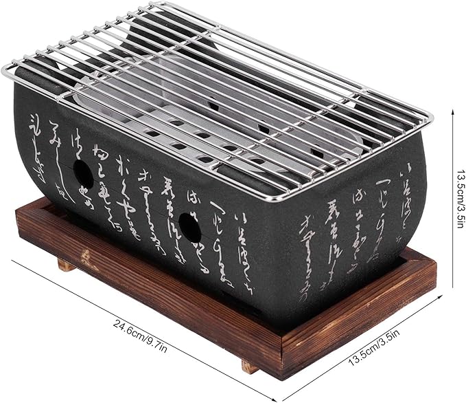 Keenso Portable Charcoal Barbecue Grill Lightweight Aluminium Alloy BBQ Stove Oven for Home Outdoor Cooking