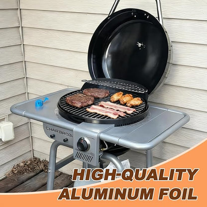 Drip Pan Liners Replacement Parts for Charbroil Bistro Pro 25302146 25302161 25302145 Electric Grill Parts, Aluminum Disposable Foil Grease Tray for Charbroil Bistro Pro Gas Grills, 10 Packs