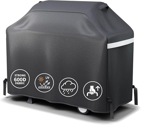 Hisencn 65 Inch Gas Grill Cover for 3 to 6 Burner Charbroil, Nexgrill, Weber, Dyna-Glo, Jenn Air, Kenmore, Brinkmann and More, Heavy Duty Waterproof BBQ Cover, All Weather Protection BBQ Cover