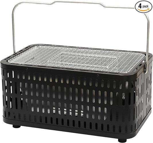Green Life UB-392(MBK) 7 Wheels, Made in Japan, Fluffy Cooking with Direct and Radiant Heat, Hard to Heat, Easy to Clean Up, Includes Handle for Easy Carrying, Turns Direction, Barbecue, Charcoal, BBQ