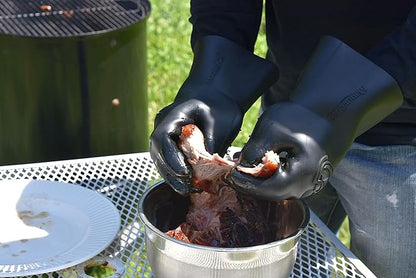 MagneCHEF Freedom Series Magnetic Quick-Release BBQ Gloves – Get Out Fast, 500°F Heat Resistant Silicone, 3mm Thick, Non-Slip Grip, Waterproof & Easy Clean