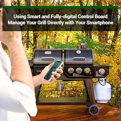 Digital PID WiFi Control Board Replacement Parts for Pit Boss Pro Series 1100 Combo Wood Pellet Grills, Advanced PID Controller Delivers Even Temp, Replacement for Part 80159 with 2Pack Meat Probes