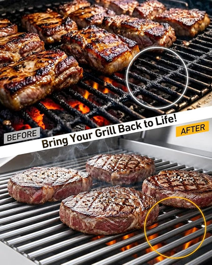 Electric Grill Brush, BBQ Grill Brush for Outdoor Use with LED Light, 300 RPM Powerful Cleaning, 4400mAh Battery, Splash Guard, Reinforced Steel Bristles for Cast Iron & Stainless Steel Grills