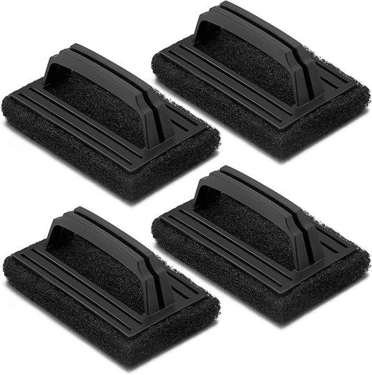 Griddle Cleaning Kit 4Pcs, HaSteeL Griddle Scouring Pad Cleaner with Handle, Heavy Duty Flat Top Grill Cleaning Brush for Hot & Cold Surface Commercial Household Uses