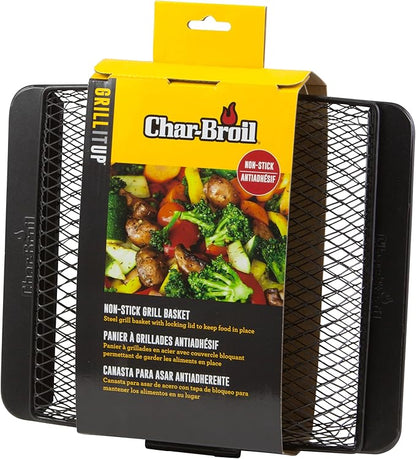 Char-Broil Non-Stick Grill Basket, Black,Silver