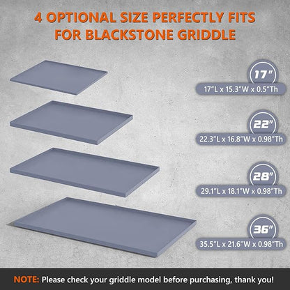 28" Silicone Griddle Mat for Blackstone 28 Inch Grill, Heavy Duty Food Grade Silicone Griddle Cover, Protect Your Grill from Dirt & Rust All Year Round (Gray)