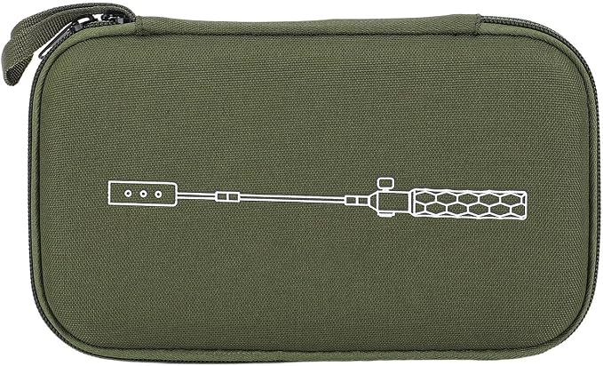 Dan&Dre EVA Shockproof Portable Camping Grill Flashlight Box/Cover with Large Capacity, Fixing Strap, Lightweight for Outdoor Activities, Camping, BBQ, Hiking (Army Green)