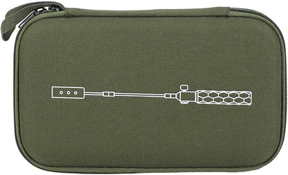 Dan&Dre EVA Shockproof Portable Camping Grill Flashlight Box/Cover with Large Capacity, Fixing Strap, Lightweight for Outdoor Activities, Camping, BBQ, Hiking (Army Green)